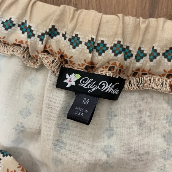 *NWT* Aztec Print Layered Cotton Mini Skirt - Picture 2 of 6